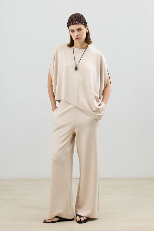 Antioch Asymmetrical-Cut Draped Women's Set