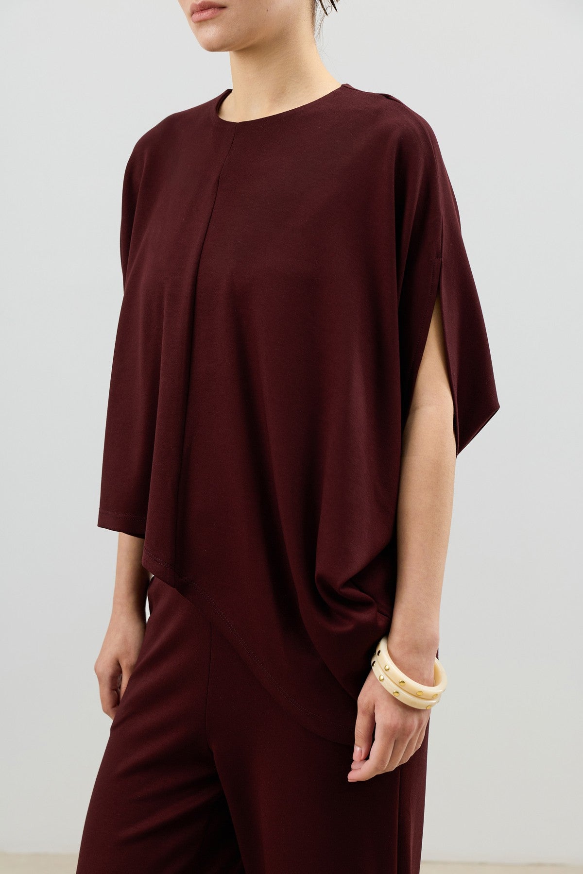 Antioch Asymmetrical-Cut Draped Women's Set