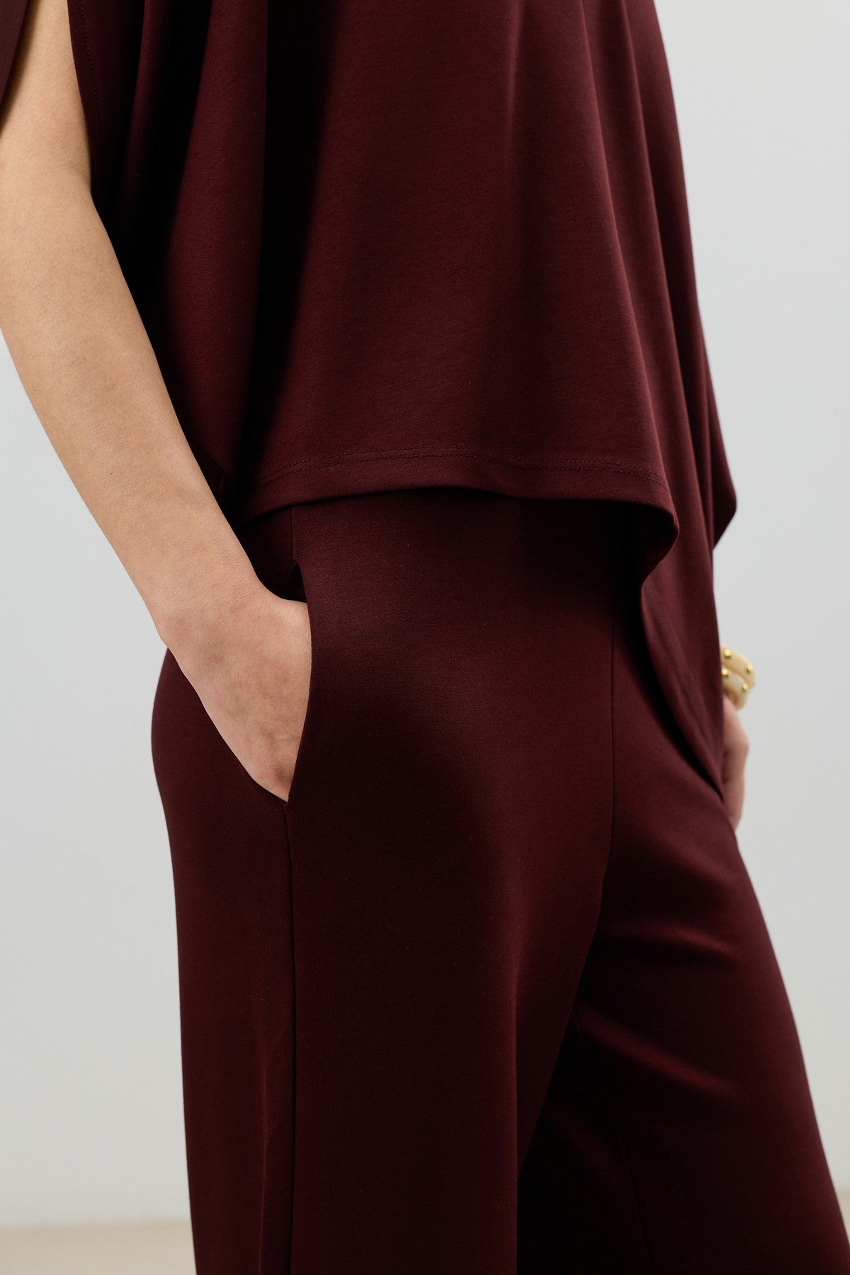 Antioch Asymmetrical-Cut Draped Women's Set