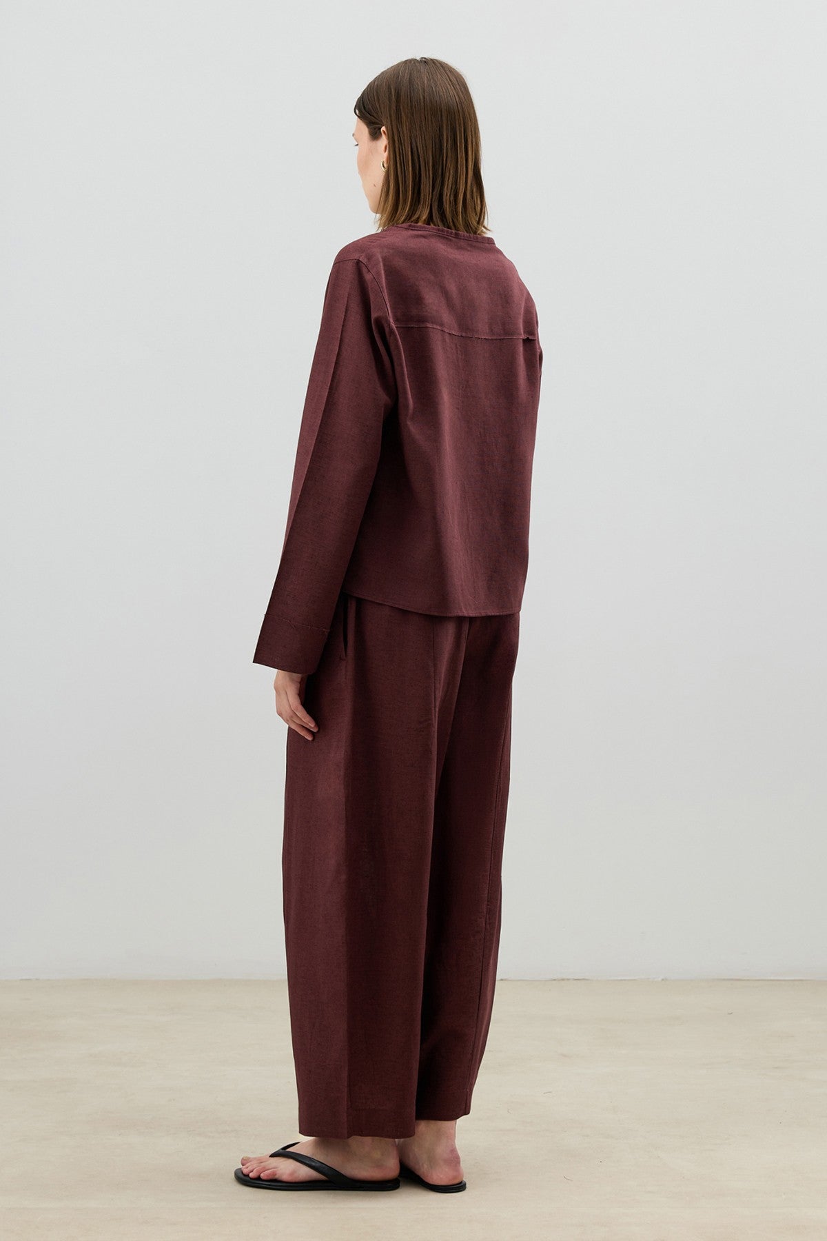 Women's Suit with Embellished Buttons in a Linen Blend