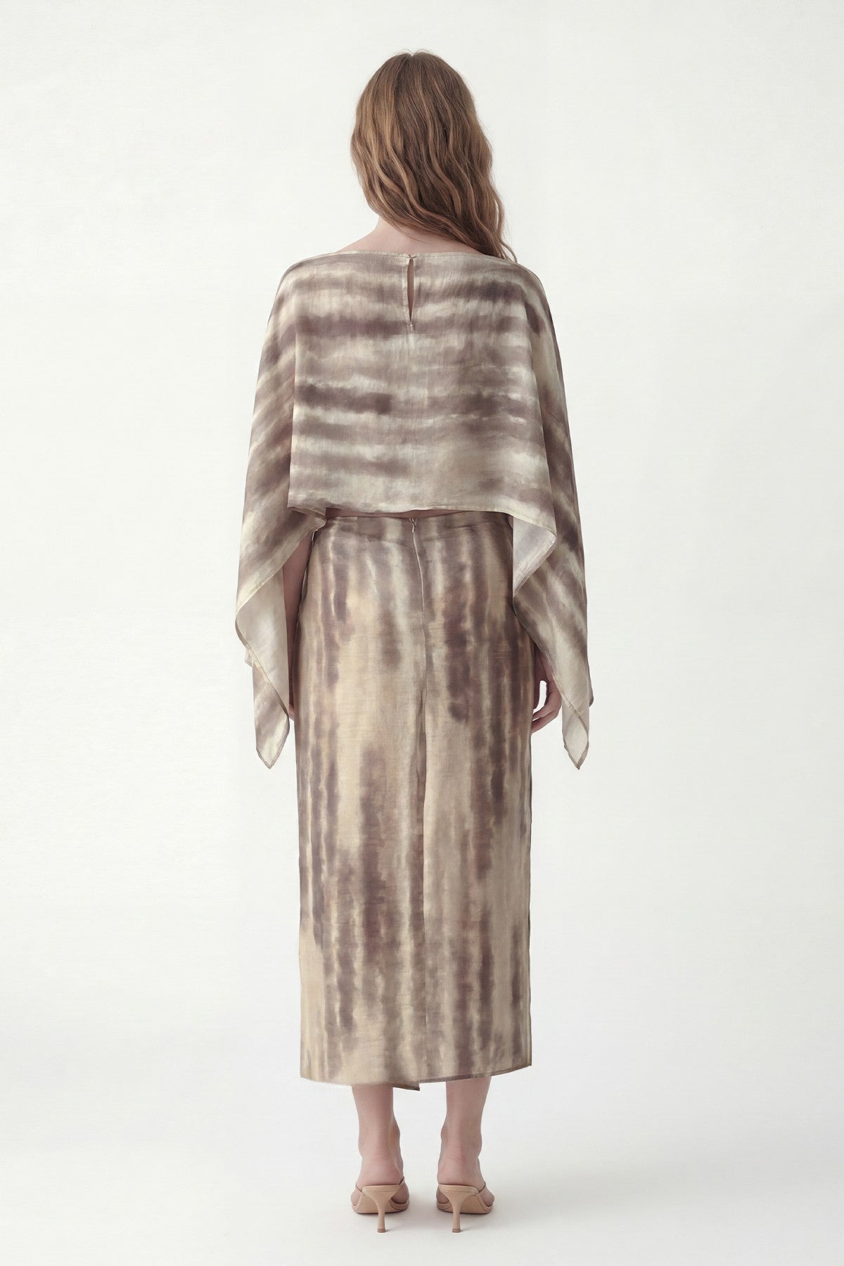 Slit Skirt and Pareo Set