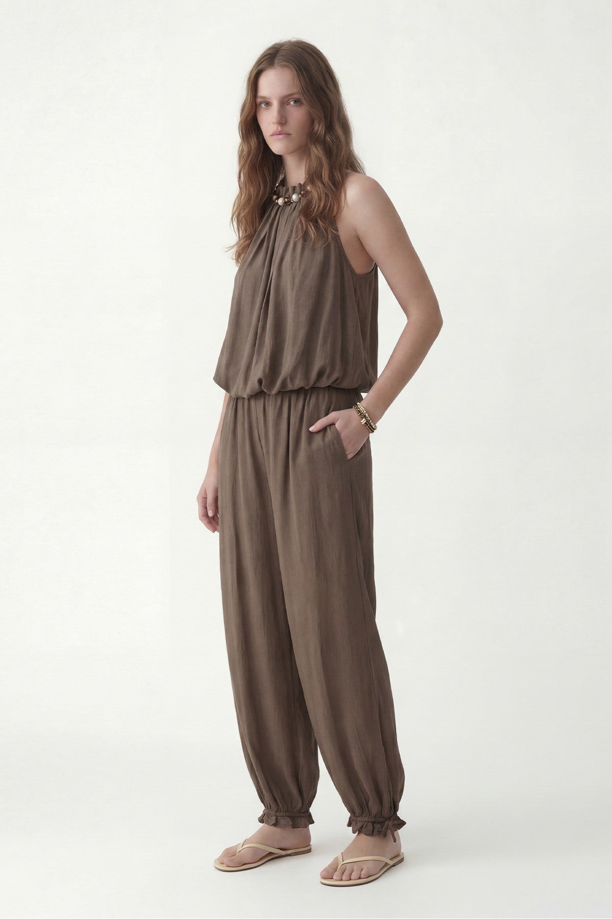 100% Lyocell Blouse and Pants Set