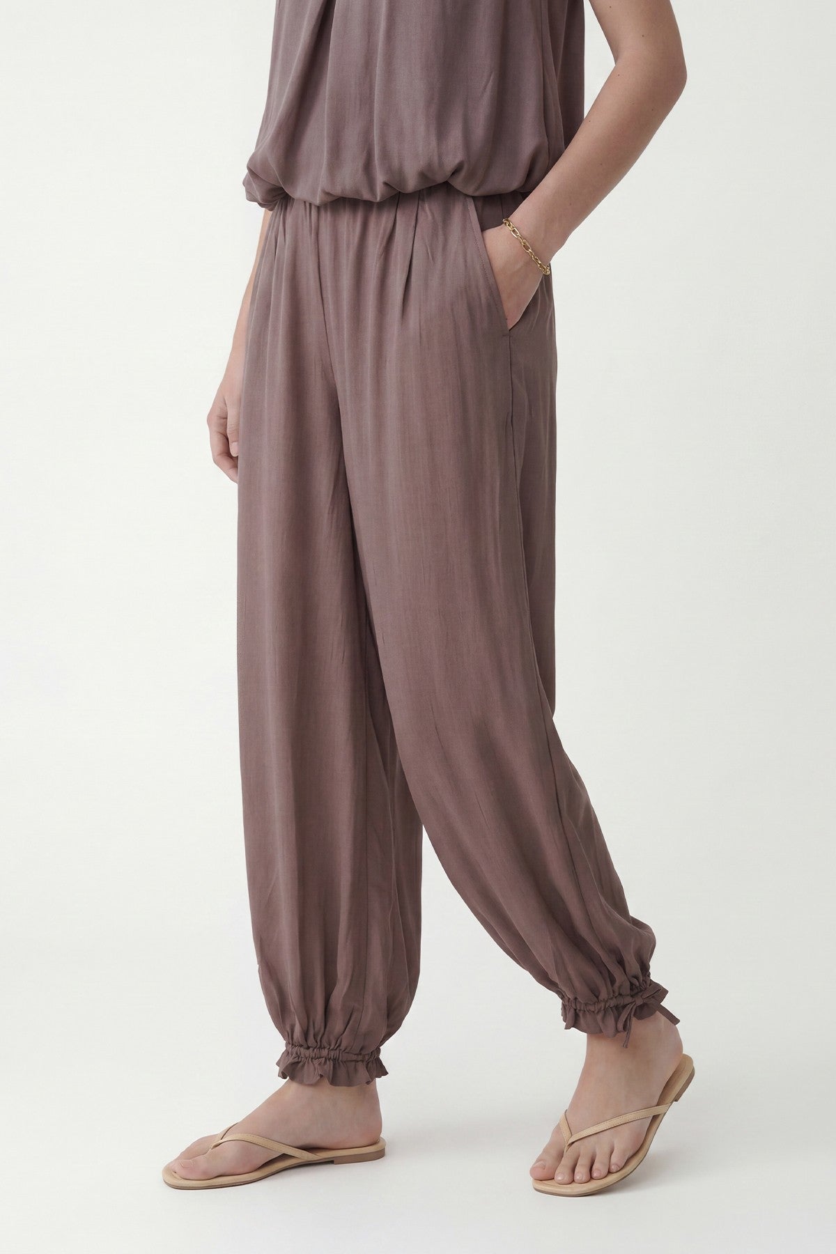100% Lyocell Blouse and Pants Set