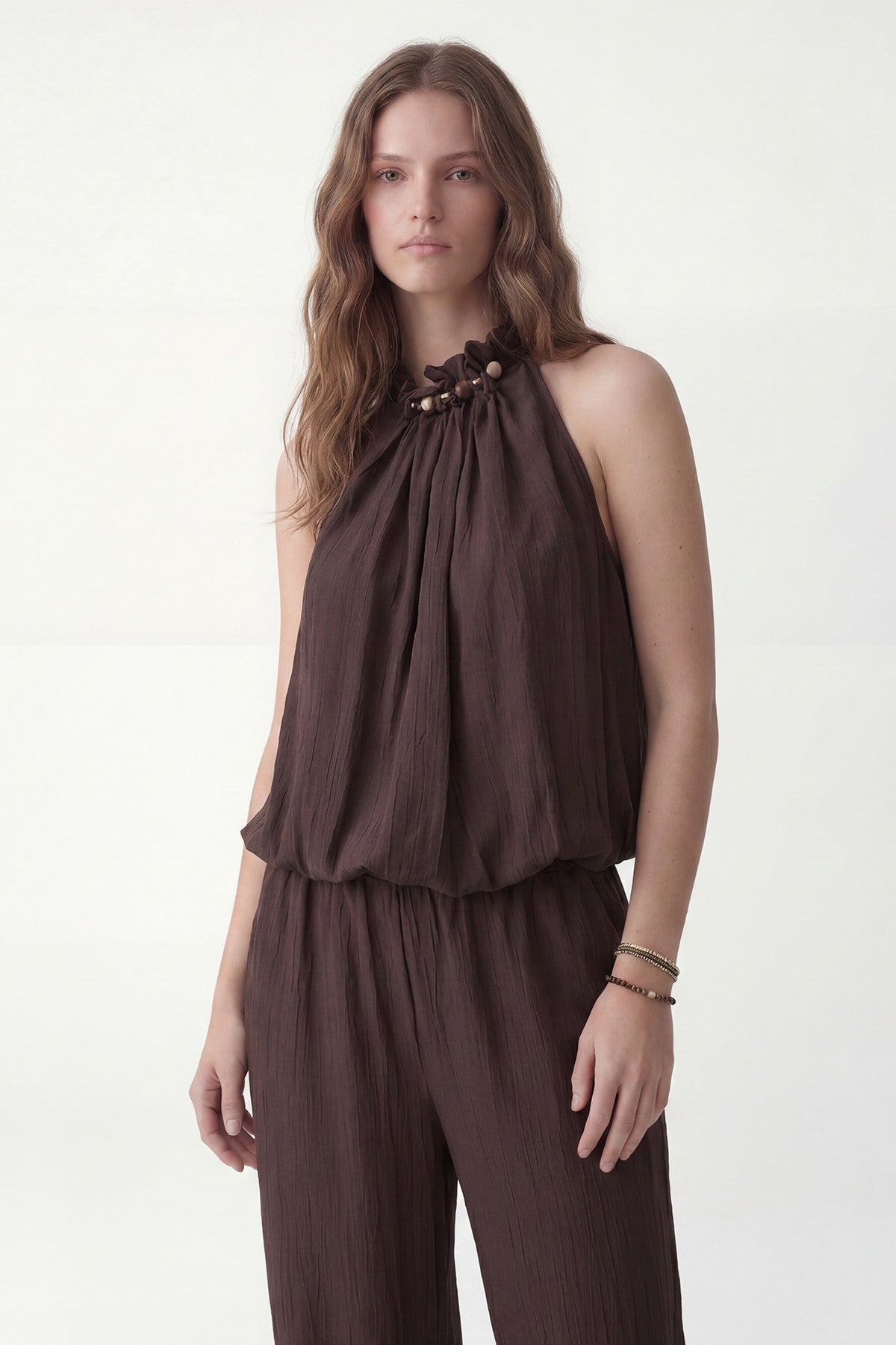 100% Lyocell Blouse and Pants Set