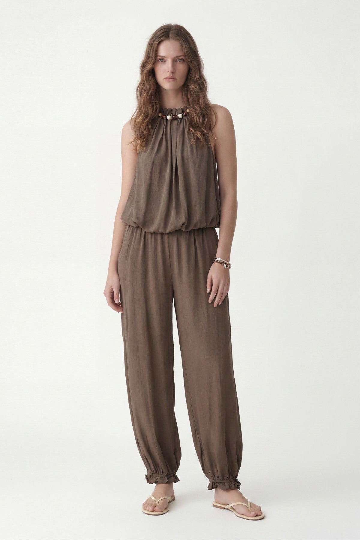 100% Lyocell Blouse and Pants Set
