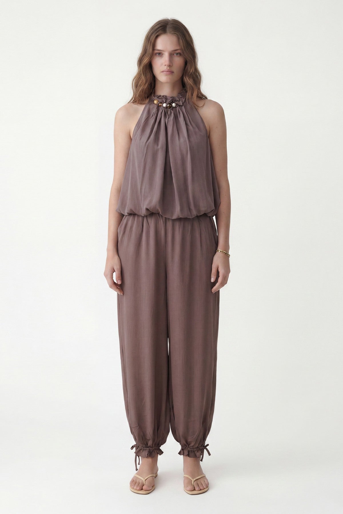 100% Lyocell Blouse and Pants Set