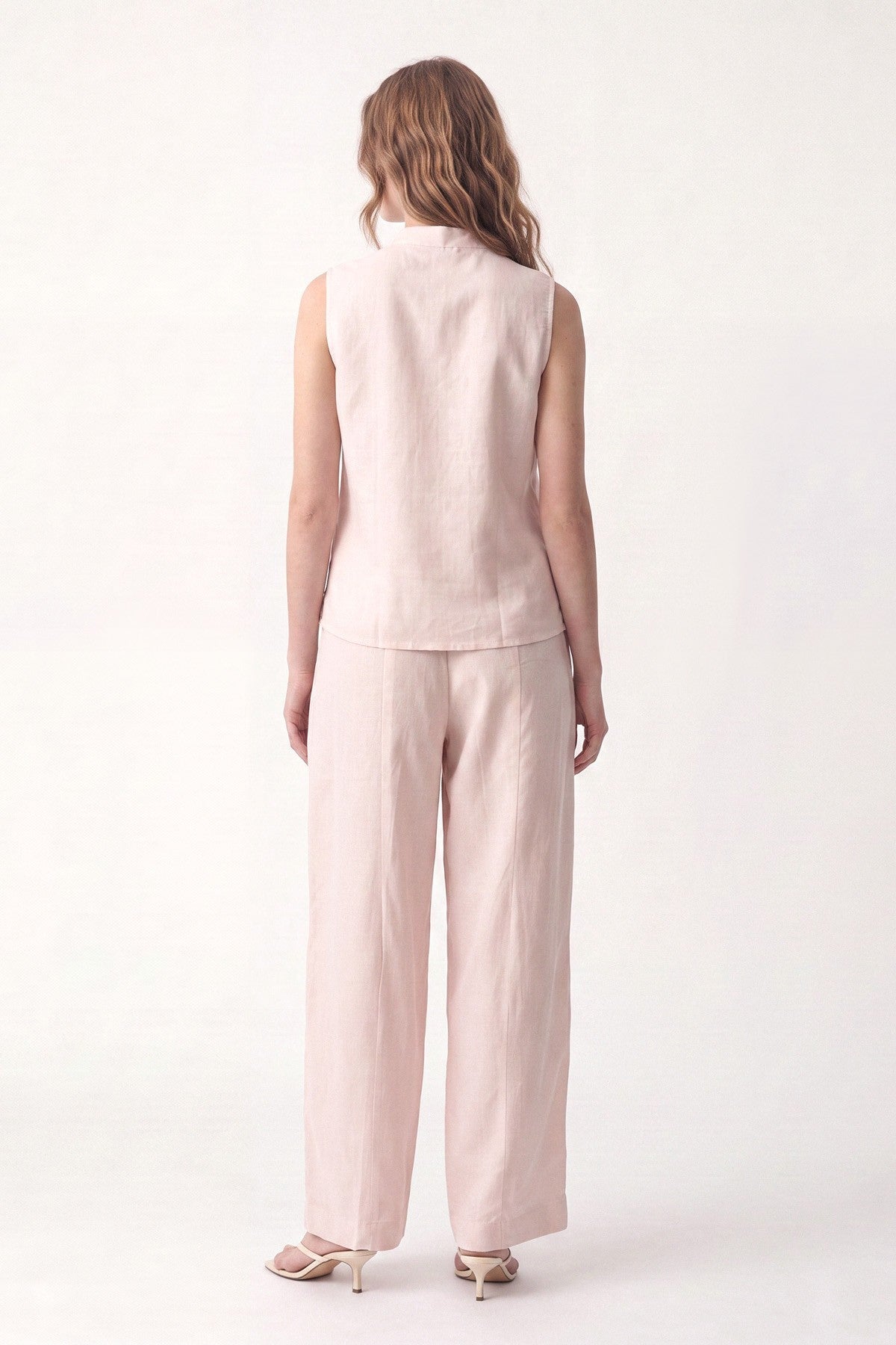 Linen-Blend Embellished Button Set