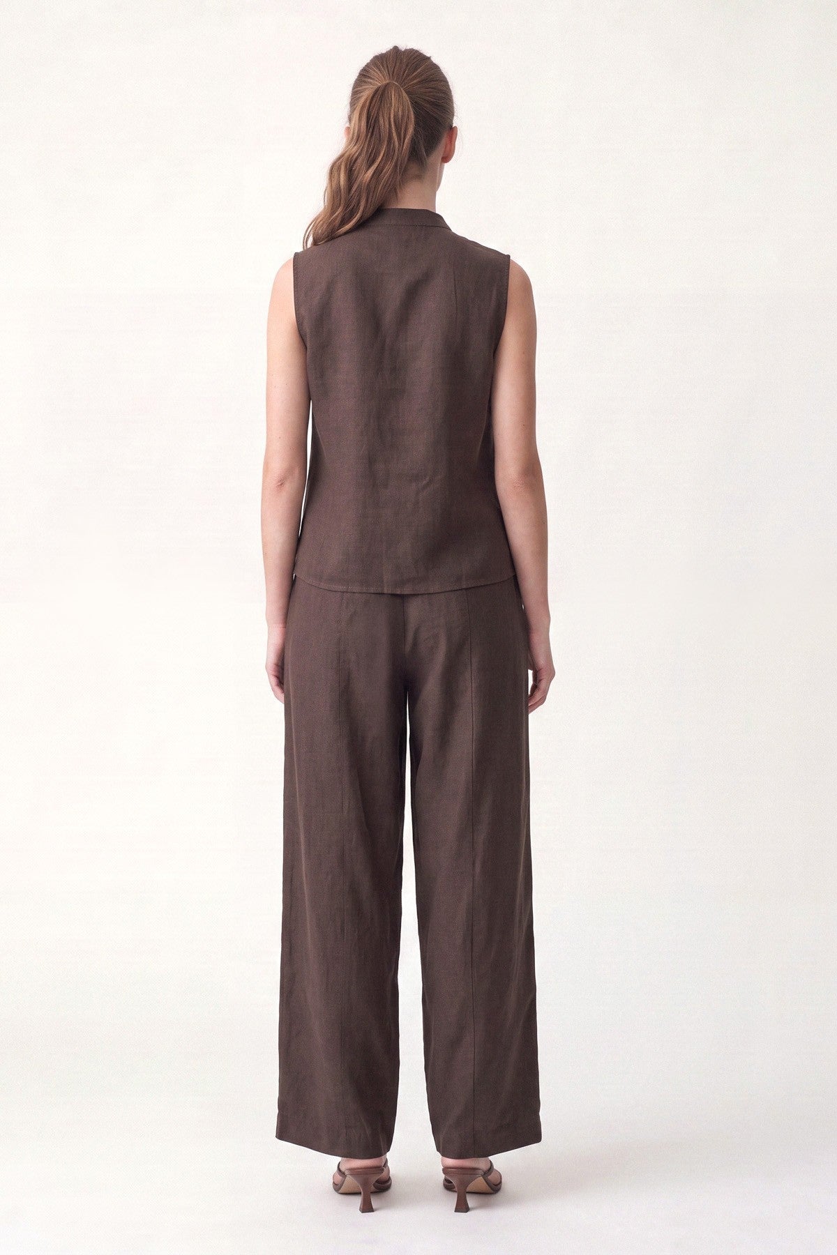 Linen-Blend Embellished Button Set