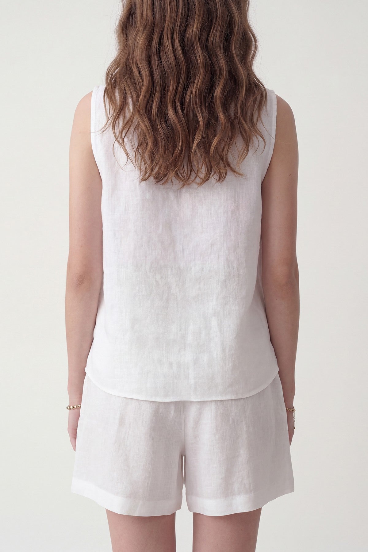 100% Linen Shorts Set