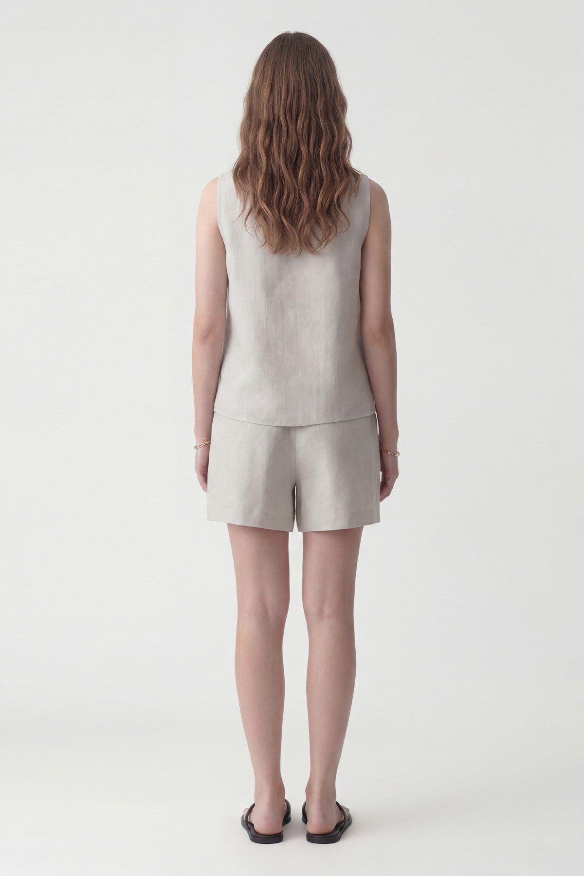 100% Linen Shorts Set