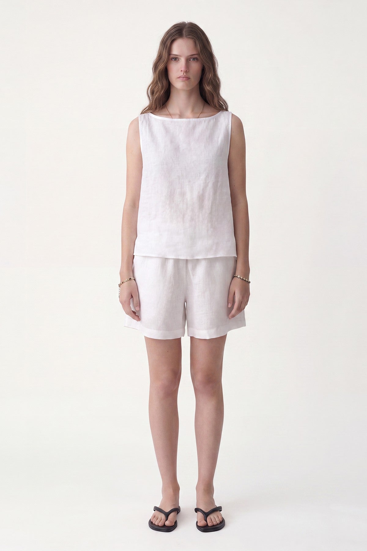 100% Linen Shorts Set